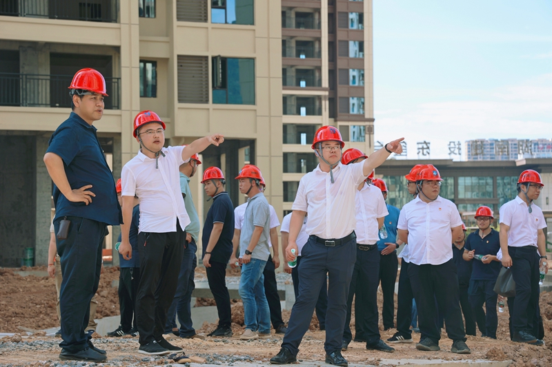 公司黨委副書記、副董事長、總經(jīng)理陽繼承調(diào)研慰問湖南建投·東璽臺項目并講專題黨課